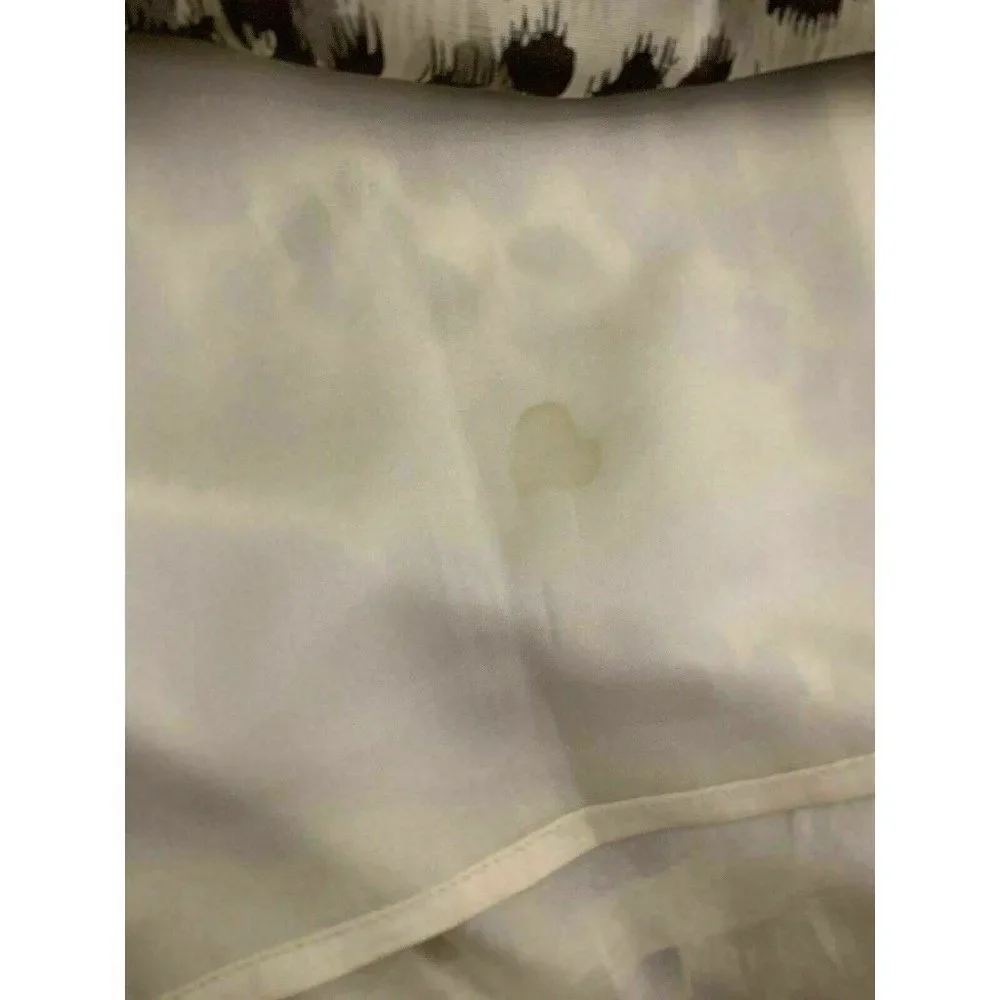 Banana Republic 100% Silk Brown Beige Ivory skirt - Picture 5 of 6